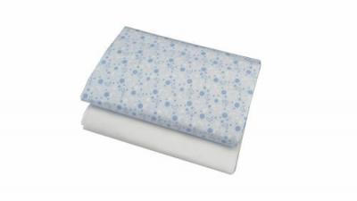 Set cearceafuri "blue moon" patut bebelus, kidsdecor, cu elastic, din bumbac - 60x85 cm