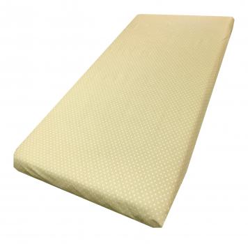 Cearsaf cu elastic pe colt 120x60 cm cu imprimeu - bulinute bej