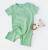 Salopeta cu panataloni scurti - 100% bumbac organic - mint, baby cosy (marime: 9-12 luni)