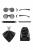 Ochelari de soare pentru copii mokki click & change, protectie uv, negru, 0-2 ani, set 2 perechi