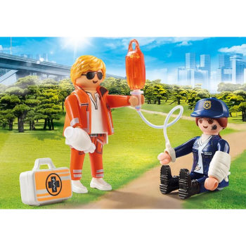 Playmobil - set 2 figurine - doctor si politist