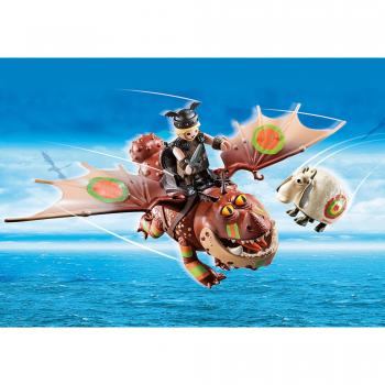 Playmobil - dragons cursa dragonilor: fishlegs si meatlug