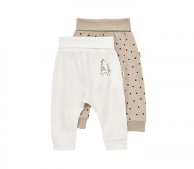 Set 2 pantaloni bebe unisex girafa, baby cosy, 100% bumbac organic (marime: 12-18 luni)