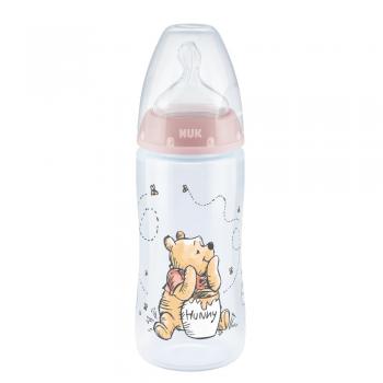 Biberon Nuk First Choice PP 300 ml Control Temperatura Tetina Silicon M 0-6 luni Disney Winnie Roz