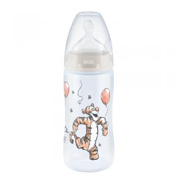 Biberon Nuk First Choice PP 300 ml Control Temperatura Tetina Silicon M 0-6 luni Disney Tigger Gri