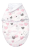 Sistem de infasare baby swaddle inimioare bumbac alb, amy, 72x60 cm