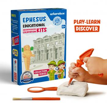 Arkerobox - set arheologic educational si puzzle 3d, efes - biblioteca celsus