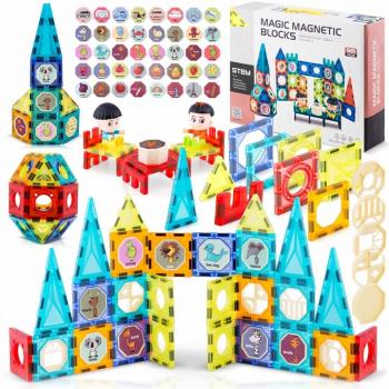 Blocuri magnetice, 98 elemente, orasel ricokids rk-768