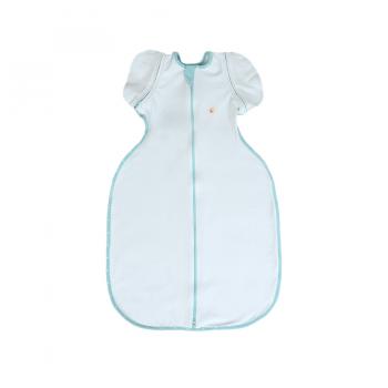 Sac de dormit swaddle first sleep coral blue, faza 2, pentru bebelusi 3-6 luni, tog 0.5 74 cm, 0.5 tog