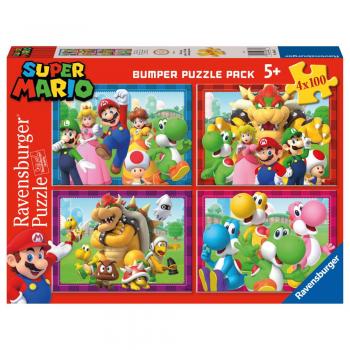 Puzzle super mario 4x100 piese