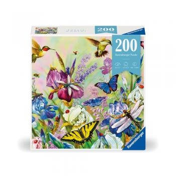 Puzzle pajiste cu flori 200 piese