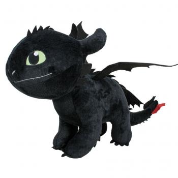 Jucarie din plus toothless negru, dragons, 25 cm