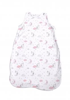 Sac de dormit, primavara/vara, pentru copii cu inaltimea maxima de 95 cm, pink moons & stars