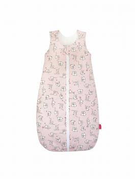 Sac de dormit copii, loving bear pink, din bumbac 60 cm, 0.5 tog