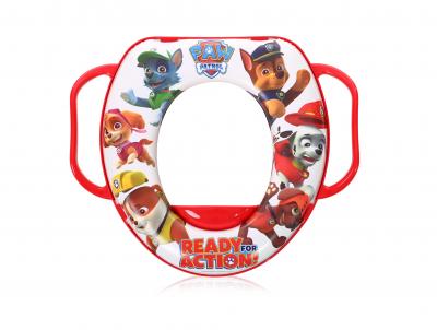 Reductor moale pentru toaleta, disney, cu manere, patrol white & red