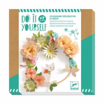 Joc creativ diy coronita cu flori dalia, djeco