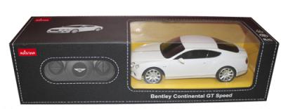 Masina cu telecomanda rastar 1/24 bentely continental gt speed alb 48600