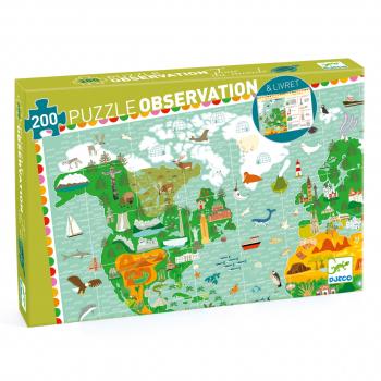 Puzzle observatie in jurul lumii, djeco