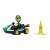 Nintendo mario - figurina spin out mario kart, luigi, 6 cm