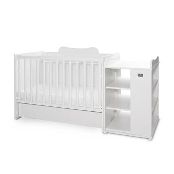 Patut modular multifunctional, 5 confirgurari diferite, 190 x 72 cm, multi, white