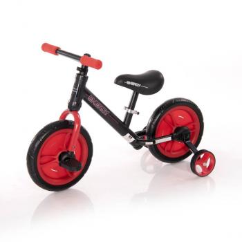 Bicicleta energy, cu pedale si roti ajutatoare, red