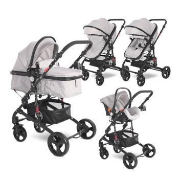 Carucior set alba classic, cos auto inclus, grey