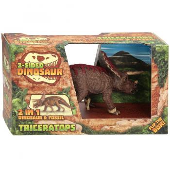 Figurina triceratops 2 in 1 dinozaur si fosila