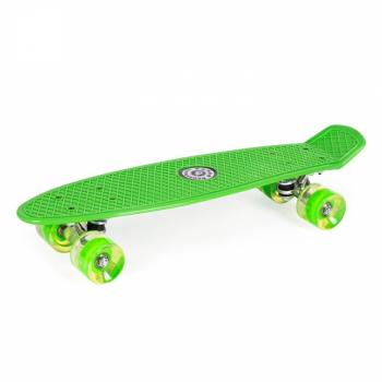 Penny board pentru copii cu lumini led - verde