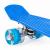 Penny board pentru copii cu lumini led - albastru