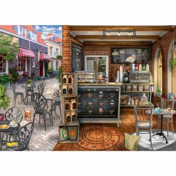 Ravensburger - puzzle cafenea pitoreasca 1000 piese design nou