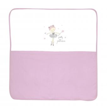 Patura bumbac bebe, za za, 90x90 cm, pink