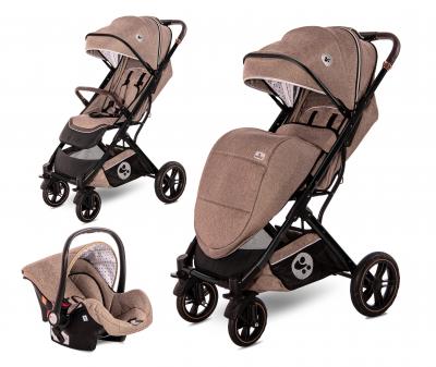 Carucior set, storm, pana la 22 kg, cos auto inclus, cadru aluminiu, pearl beige