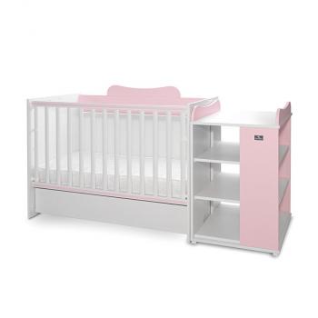 Patut modular multifunctional, 5 confirgurari diferite, 190 x 72 cm, multi, white orchid pink