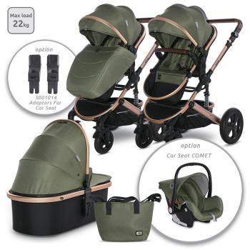 Carucior transformabil, boston, pana la 22 kg, loden green summer