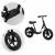 Bicicleta fara pedale cu platforma si roti din spuma eva ecotoys jt-bb-05 - negru