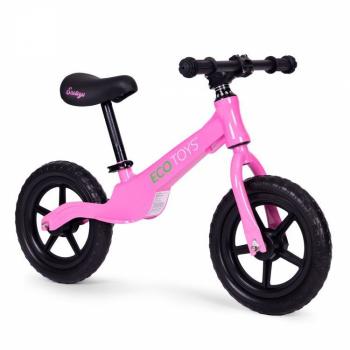 Bicicleta fara pedale cu roti din spuma eva ecotoys ym-bb-17 - roz