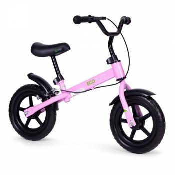 Bicicleta fara pedale cu frana de mana si roti din spuma eva ecotoys ym-bb-3 - roz