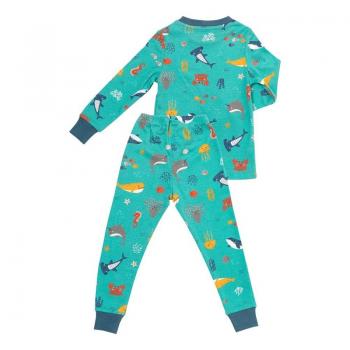 Pijama 100% bumbac organic, Under the Sea, 4-5 ani