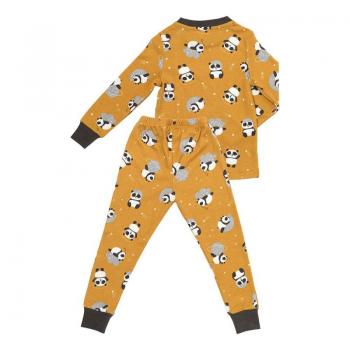 Pijama 100% bumbac organic, Panda, 9-10 ani