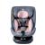 Scaun Auto Saphir DELUXE BUF BOOF iSIZE Pink cu Isofix pozitie somn 165 grade rotativ 360 grade 40-150 cm