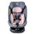 Scaun Auto Saphir DELUXE BUF BOOF iSIZE Pink cu Isofix pozitie somn 165 grade rotativ 360 grade 40-150 cm