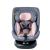 Scaun Auto Saphir DELUXE BUF BOOF iSIZE Pink cu Isofix pozitie somn 165 grade rotativ 360 grade 40-150 cm