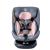 Scaun Auto Saphir DELUXE BUF BOOF iSIZE Pink cu Isofix pozitie somn 165 grade rotativ 360 grade 40-150 cm