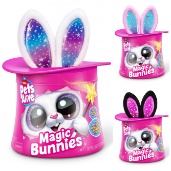 Pets alive - jucarie de plus interactiva cu accesorii surpriza, iepurasul magician, diverse modele