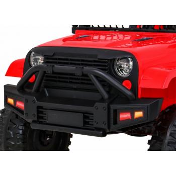 Masinuta electrica cu telecomanda jeep dark night, roti eva, scaun tapitat, 100x67x59 cm, putere 70w - rosu