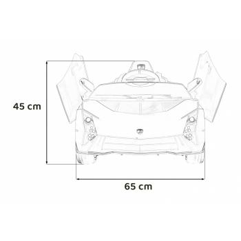 Masinuta electrica cu telecomanda lamborghini invencible, roti eva, scaun tapitat, 115x65x45 cm, putere 140w - rosu