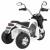 Motocicleta electrica minibike, roti din plastic, scaun tapitat, 71x53x57 cm, putere 6v - alb