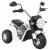 Motocicleta electrica minibike, roti din plastic, scaun tapitat, 71x53x57 cm, putere 6v - alb