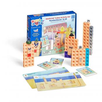 MathLink®Cubes Numberblocks in engleza Set de activitati de la 21 - 30