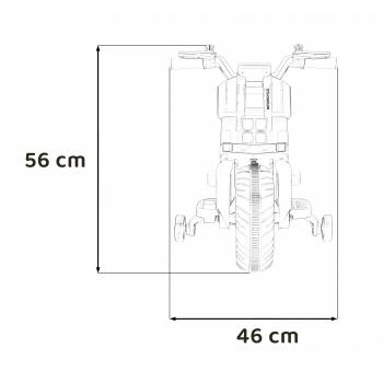 Motocicleta electrica future qls-805, roti din plastic + 2 roti ajutatoare, 88x46x56 cm, putere 25w - negru